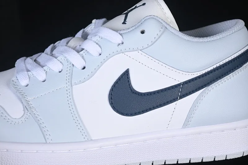 All categories Air Jordan Jordan series basketball shoes Air Jordan 1 Low Air Jordan 1 Low AJ1 Joe 1 white gray blue hook low-top retro cultural basketball shoes 553558-400